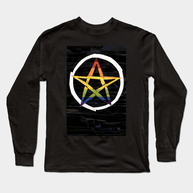 Gay Pride Pentagram Long Sleeve T-Shirt by cajunhusker